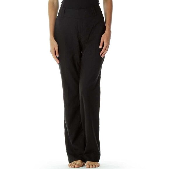 Banana Republic Black Wool Straight Leg Pants - Picture 1 of 3